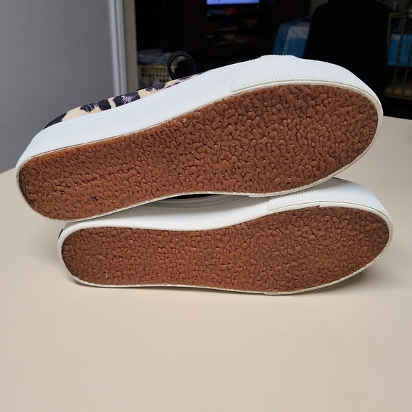 Superga velvet leopard platform sneakers size 9 1/2 - Picture 8 of 8